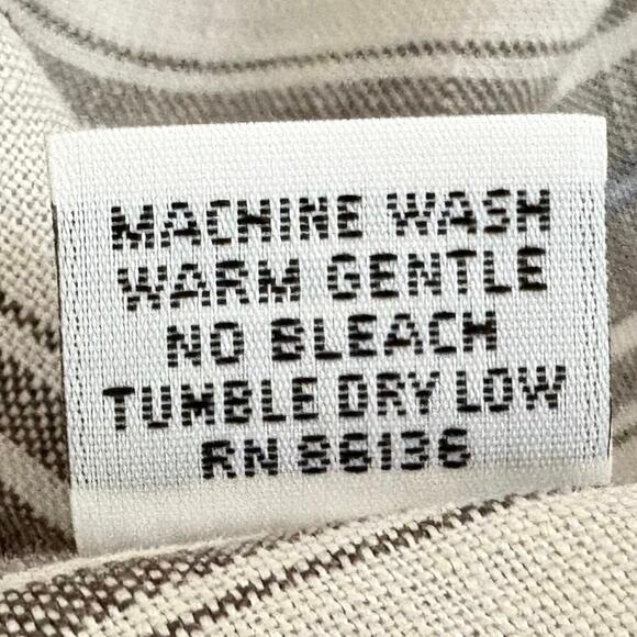 Bryn Walker 100% Linen Cowl Neck Blouse Women’s Sz L Striped Natural Top NWT - Picture 10 of 10